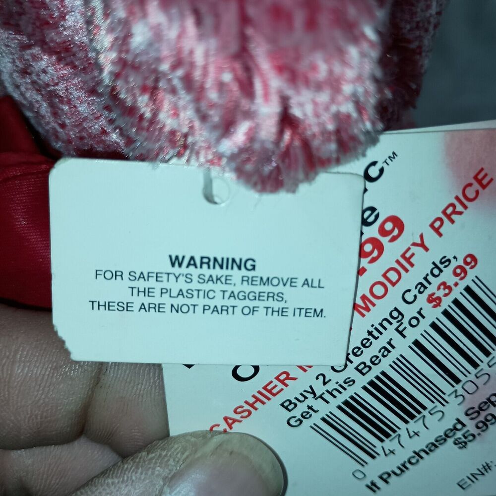 READ Dan Dee Valentines Day Gift Teddy Bear Holding Red Rose Plush 7” Present - Picture 15 of 16